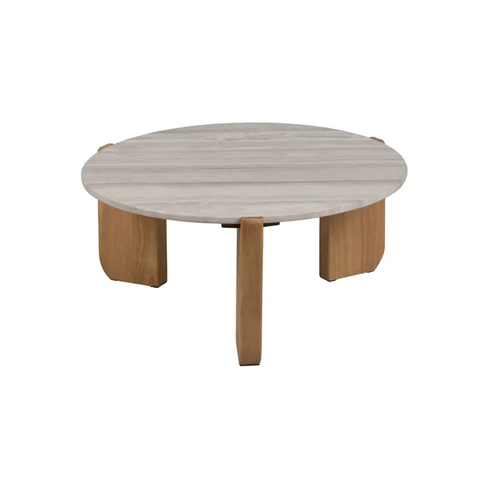 Mesa auxiliar de madera Abiel de 72,50x70x40 cm en diseño moderno