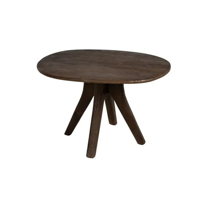 Mesa de comedor de madera Rain 120x120x76 cm con diseño natural